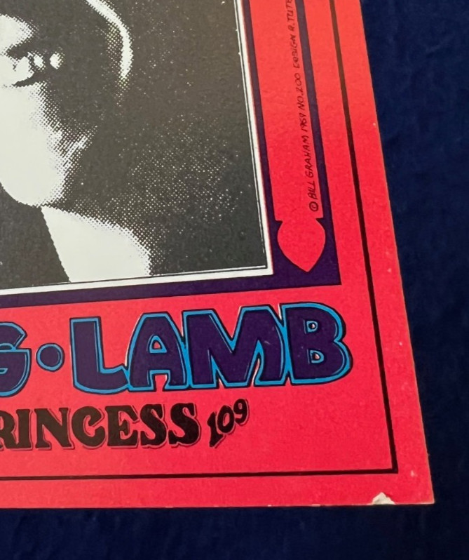 NICE 1969 Crosby Stills Nash Neil Young Concert Handbill Randy Tuten Winterland