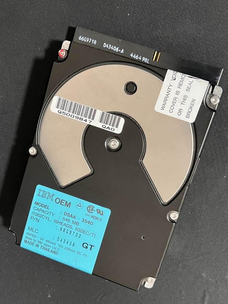 Hard Disk Drive IBM DSAA-3540 546MB 3.5HDD