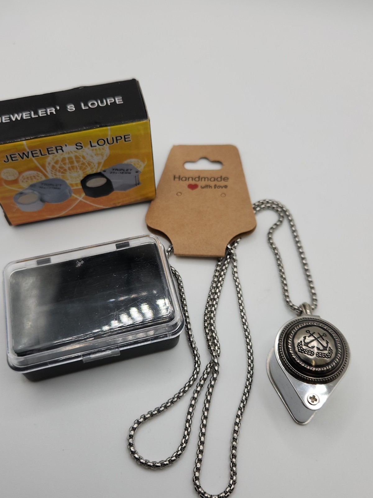 30× Jewelers Loupe Necklace Magnifier Loop Magnifying Glass Jewelry Nautical