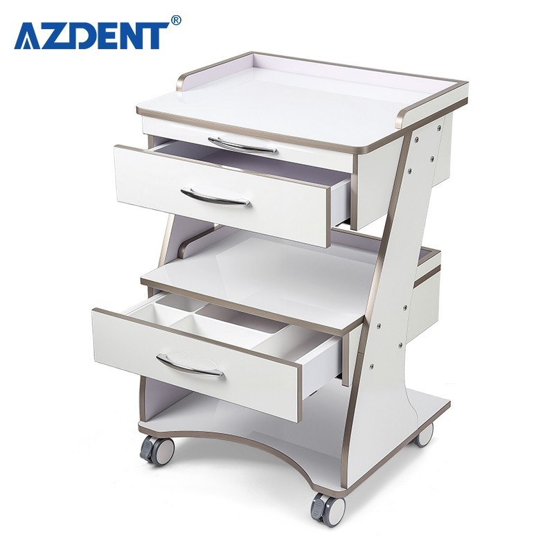 Dental Médico Carro Mueble de Almacenamiento con Cajones y Toma de Corriente