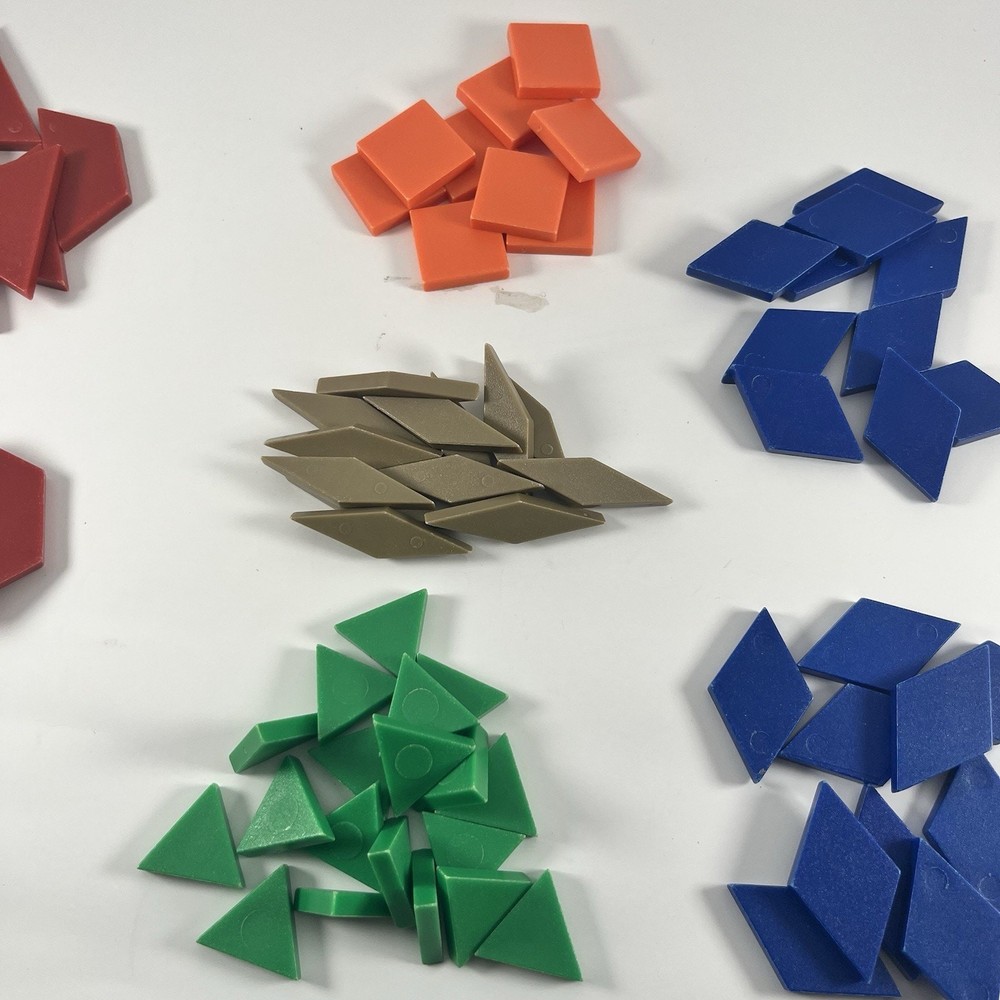 Pattern Blocks Set 93pc Plastic Shapes Geometry Learning Montessori