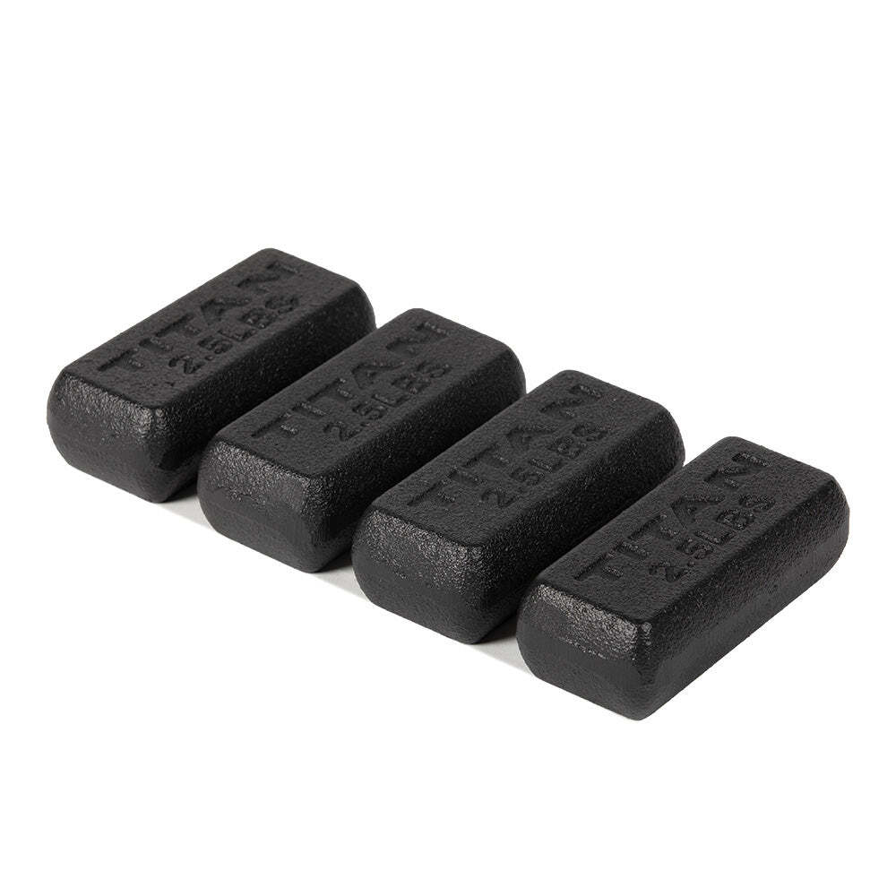Titan Fitness Iron Weights for Weighted Vest, Set of Four 2.5LB Cast Iron Ingots