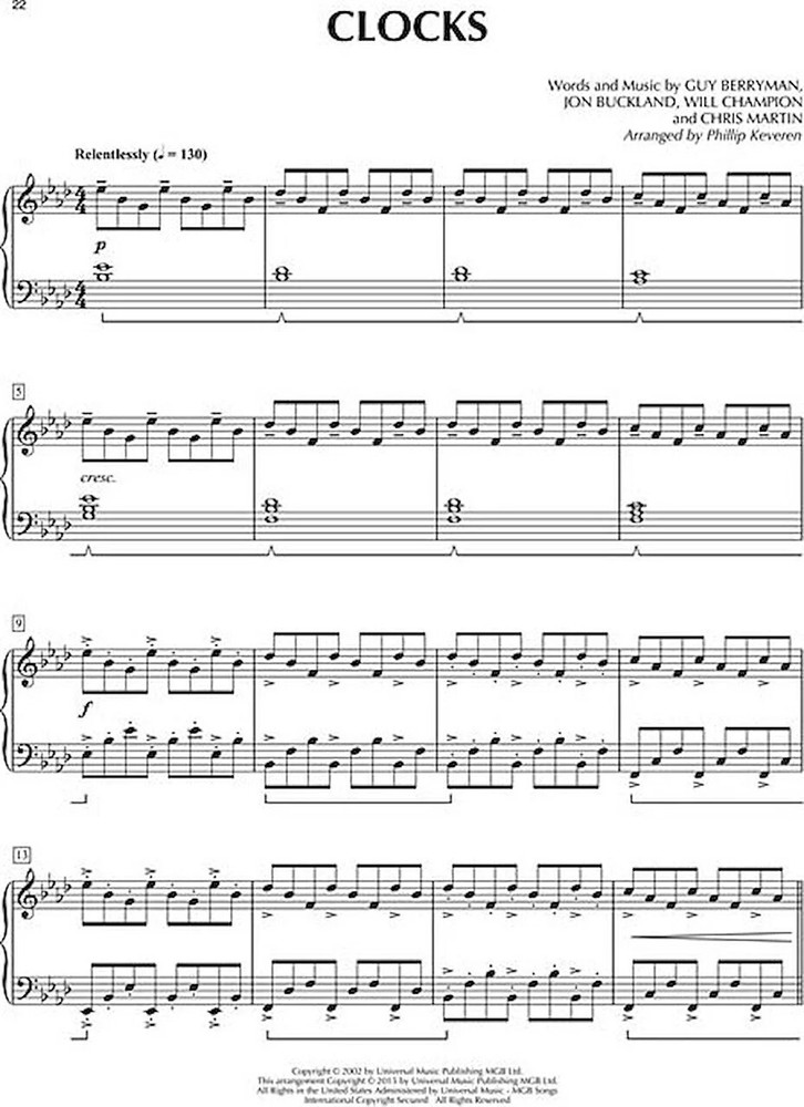 Coldplay for Classical Piano