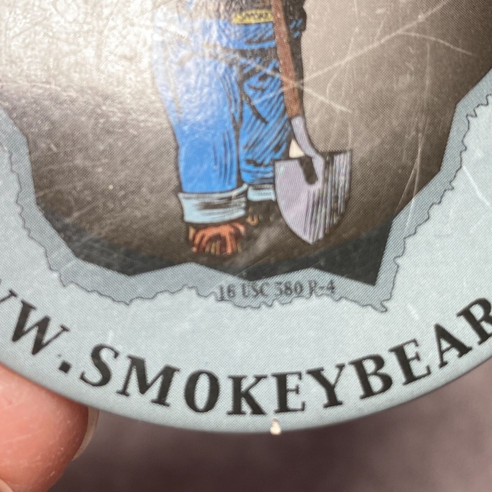 Vintage Smokey Bear Help Prevent Wildfires Button Pin