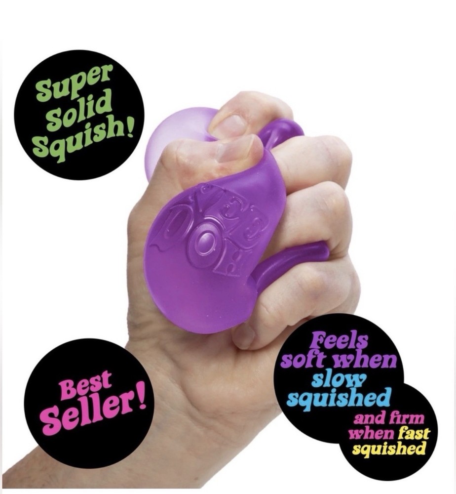 Needoh NICE CUBE Super Solid Squish ~ PURPLE💜 Sensory Squishy Toy NEW
