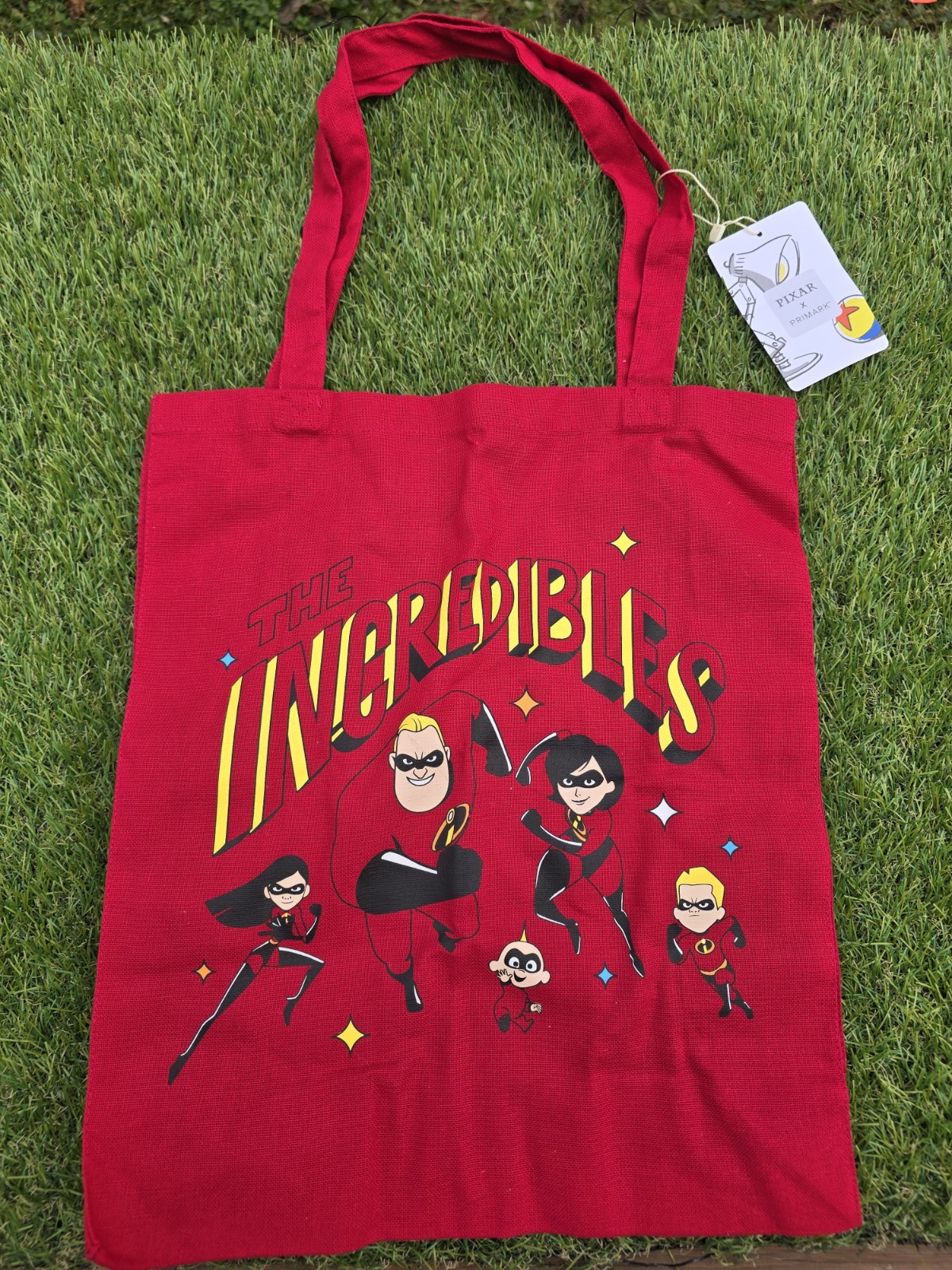 The Incredibles Primark Exclusive Tote Bag New with Tags Pixar Authentic Merch
