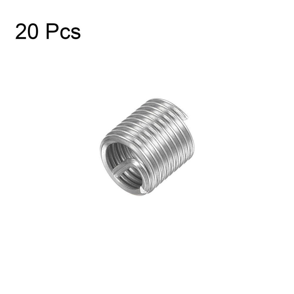 20pcs M5 x 0.8 2D 304 Stainless Steel Wire Thread Insert Sleeve