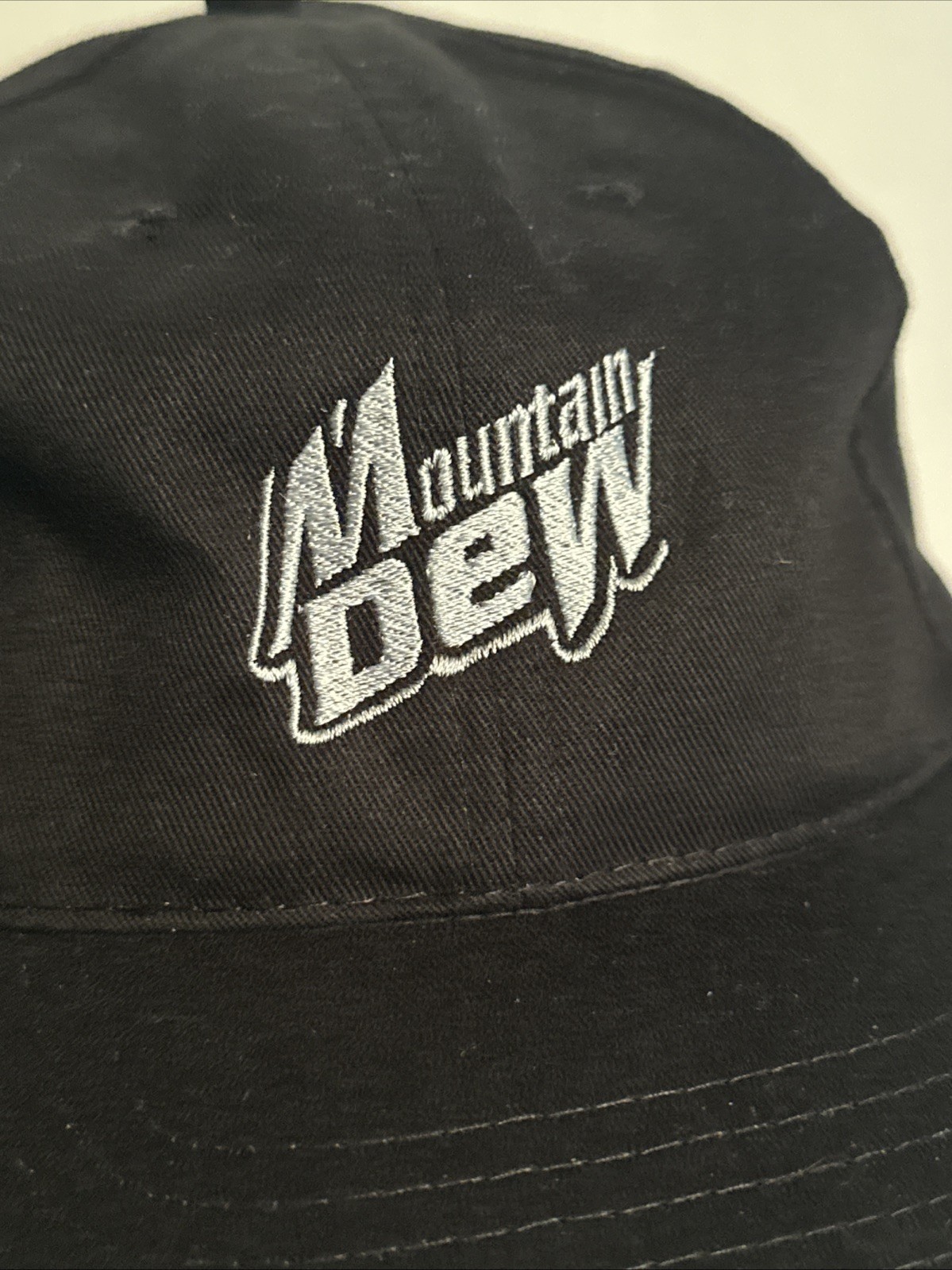 Vtg MOUNTAIN DEW Employee Hat Cap by Head Shots One Size Adjustable RARE