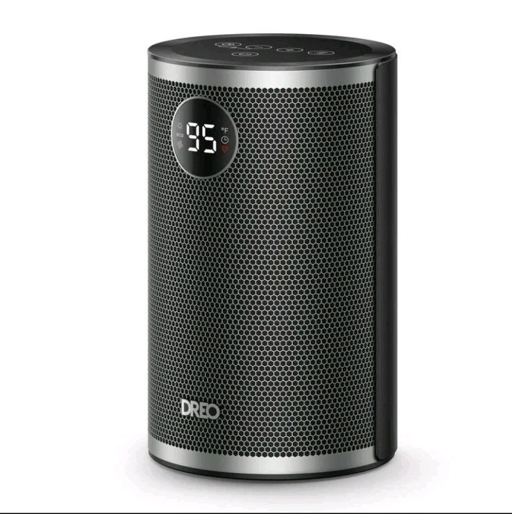 DREO Space Heater 1500W, Thermal Sensor, Digital Display, 12H Timer 3 Modes.