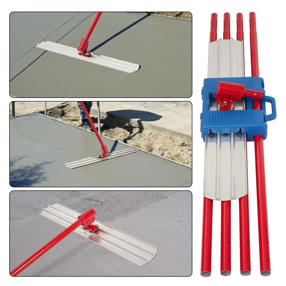 Bull Concrete Float 36"x8" Concrete Tool Trowel Float with 4 Handle Round End