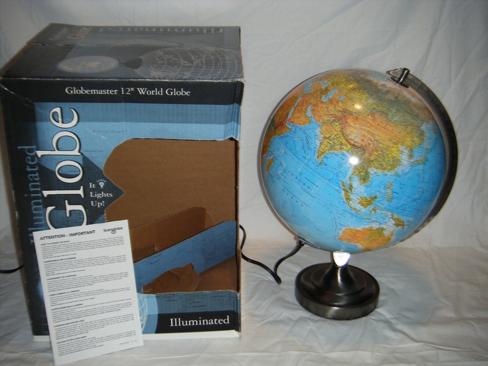 Replogle 2000 Globemaster Illuminated 12" Light Up World Globe