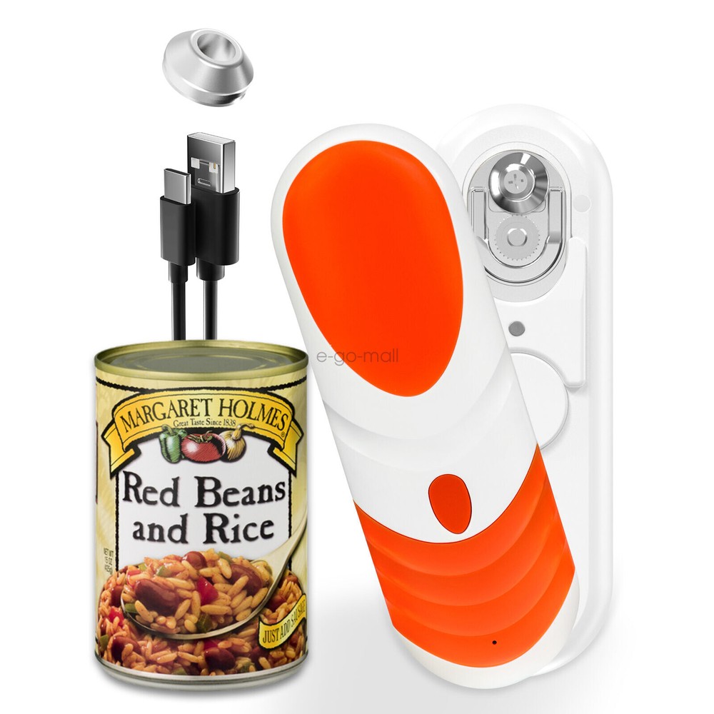 No Sharp Edge Rechargeable Electric Can Opener  w/Replaceable Blade for All Cans