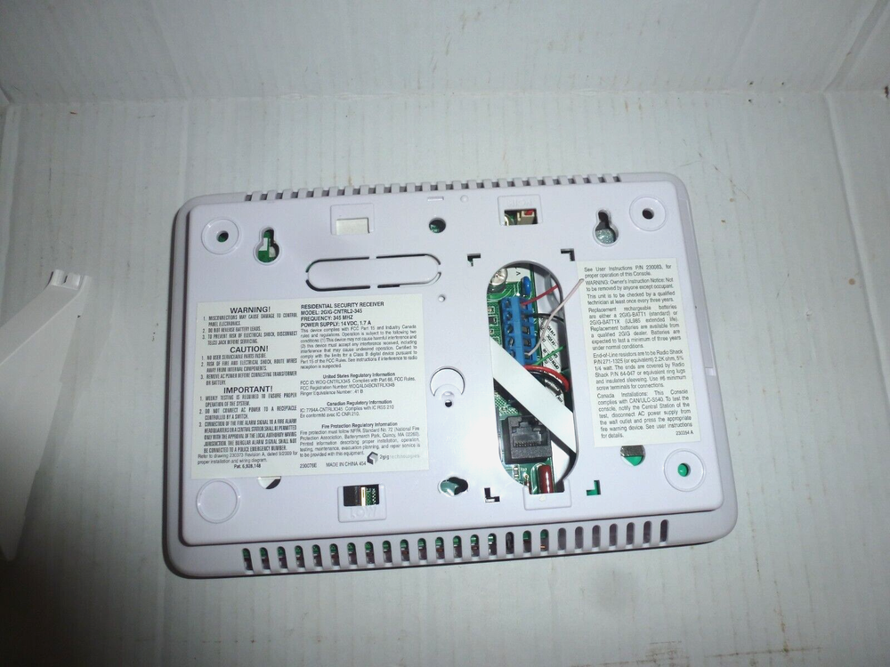 2gig Technologies 2GIG-CNTRL2-345 Home Security Alarm Control Panel & Secondary