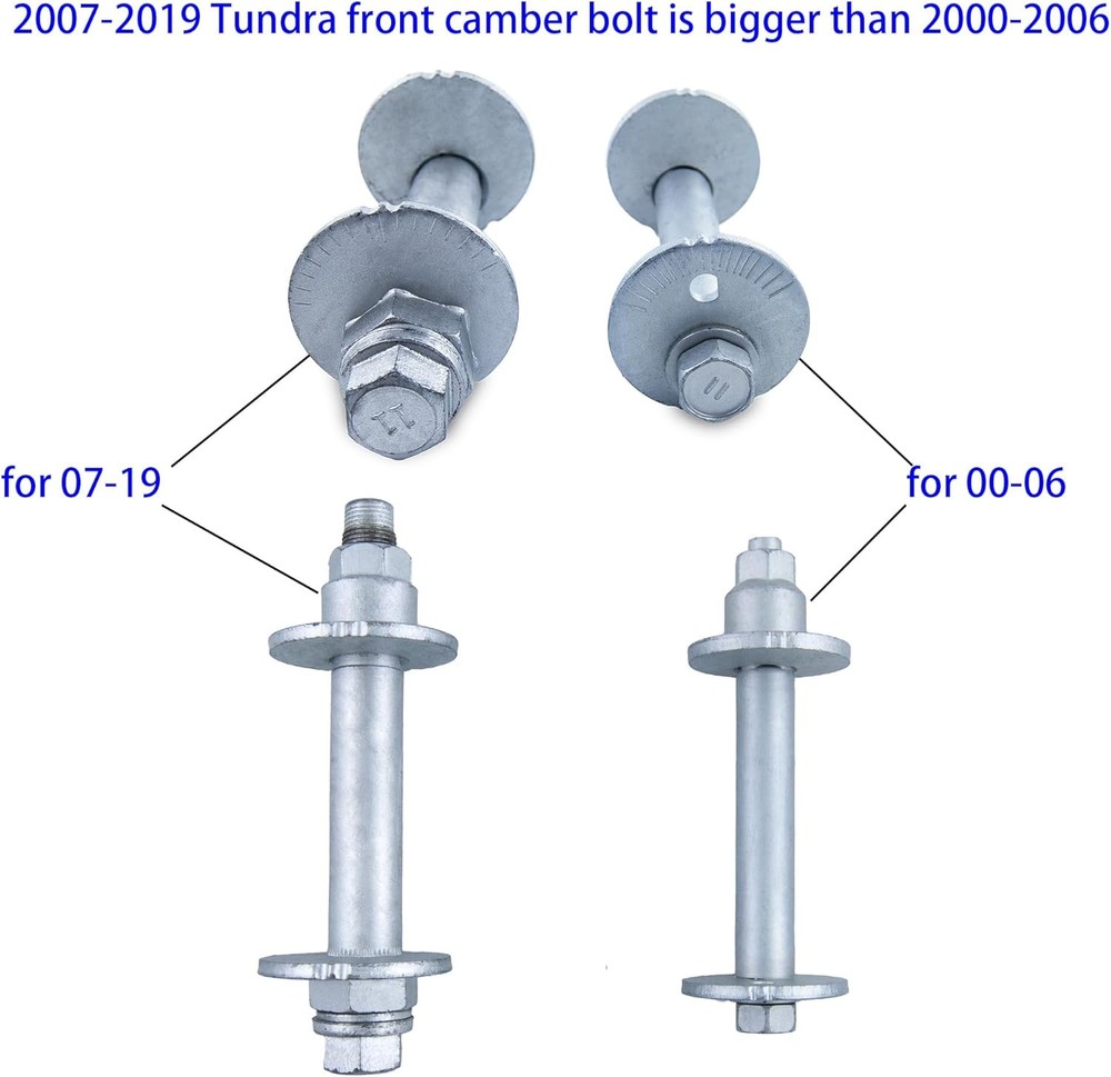 Front Alignment Camber Toe Adjustment Bolts, Lower Control Arm Cam Bolts Kit Com