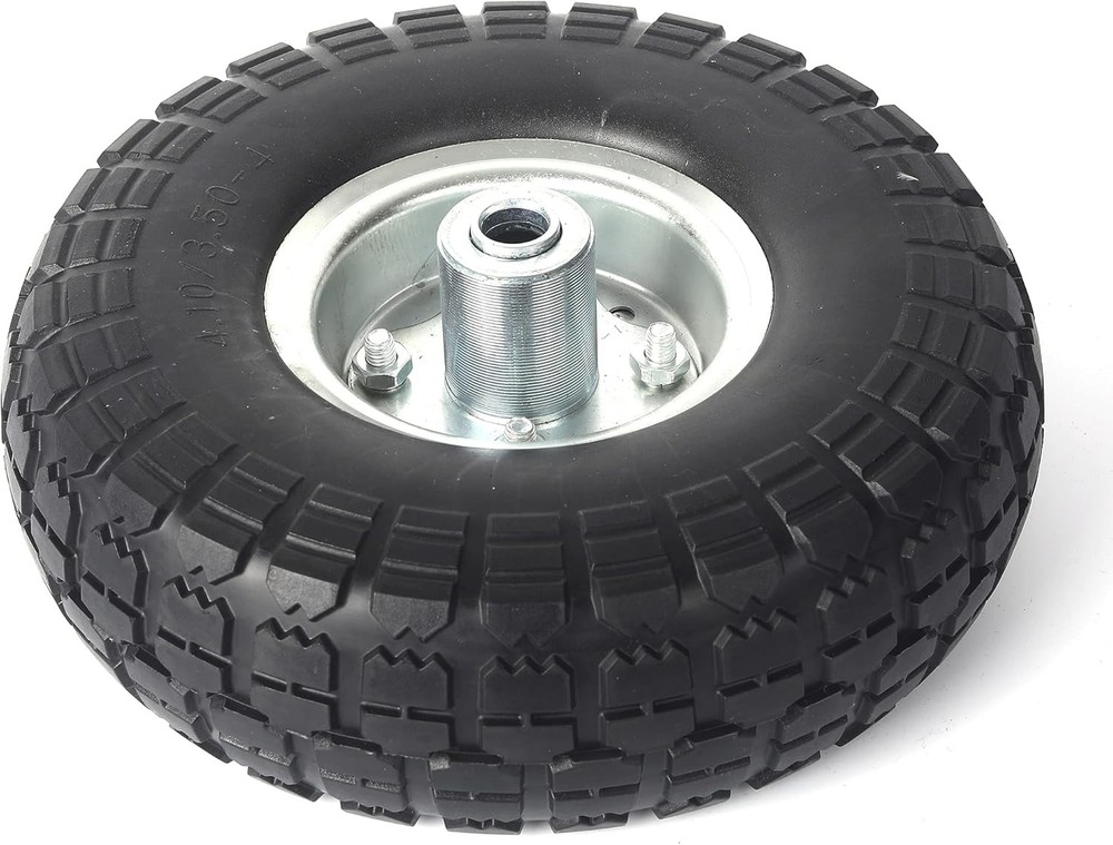 AR-PRO (4-Pack) 10-Inch Solid Rubber Tire Wheels - Replacement 4.10/3.50-4" Flat