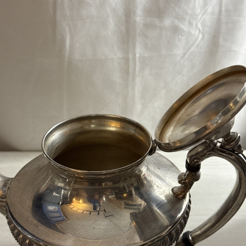 Silver On Copper Teapot