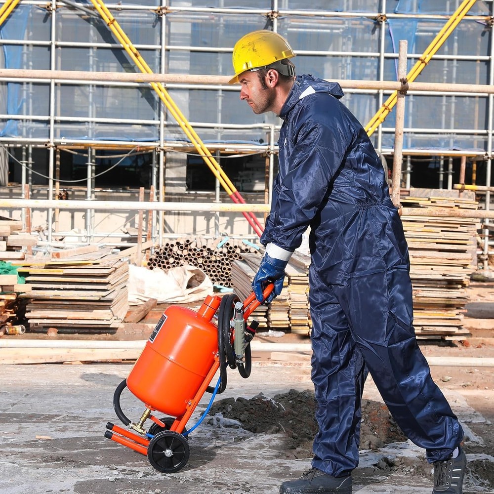 High-Performance Sand Blaster with 4 Durable Nozzles & 8 ft Hose for Easy Access