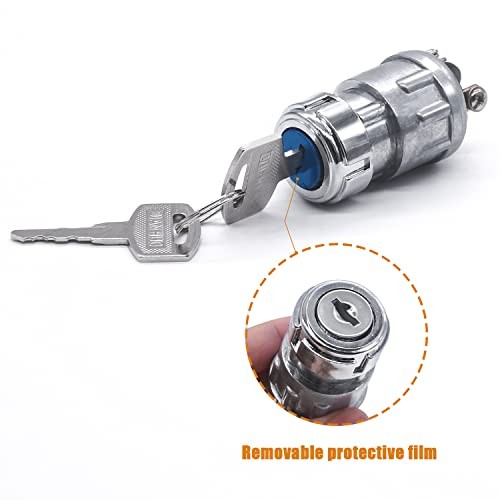 3 Wires Ignition Switch with Key 12V Universal Engine Starter Key Switch