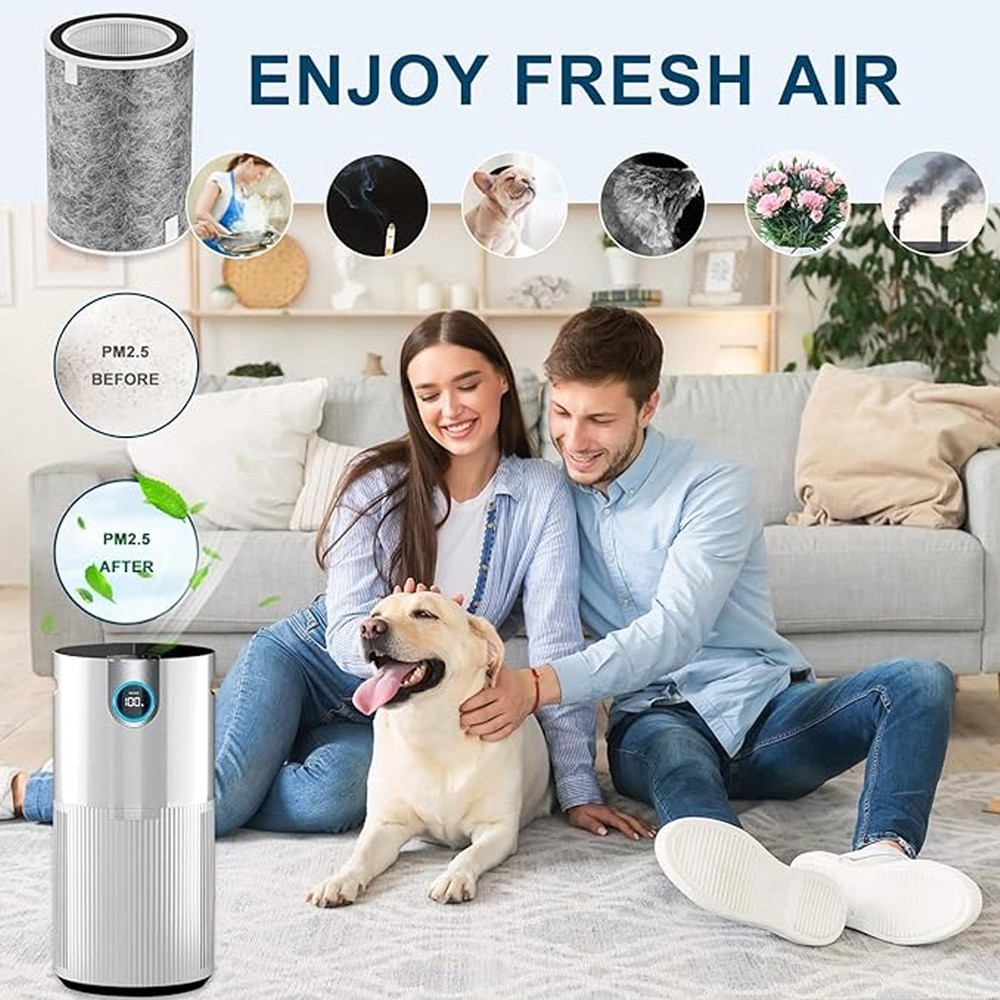 1 pcs HP202 Replacement Filter Compatible with Shark Air Purifier HE2FKBASMB