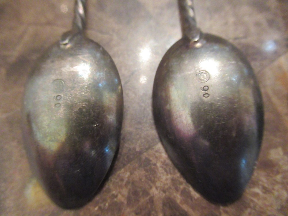 SET of 5 SILVERPLATE EPNS 90 HOLLAND SPOONS Ship Windmill Cello buckets