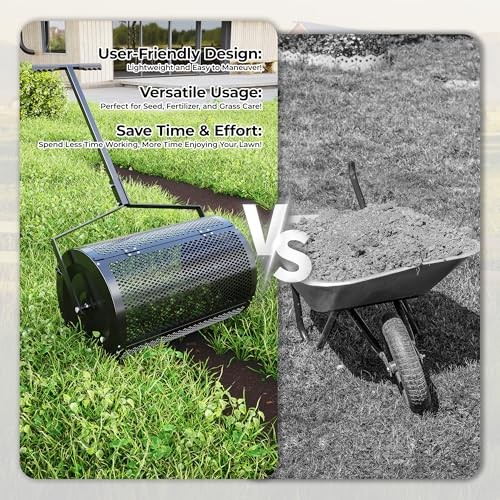 24-Inch All-Purpose Lawn Spreader – Time-Saving Solution for Rapid Compost,