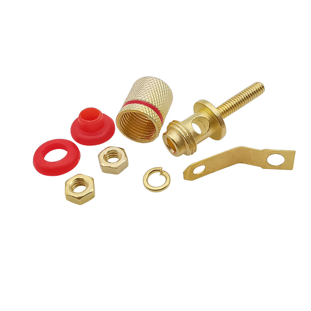 12Pcs 4mm Amplifier Speaker Terminal Binding Post Banana Plug Socket Connector