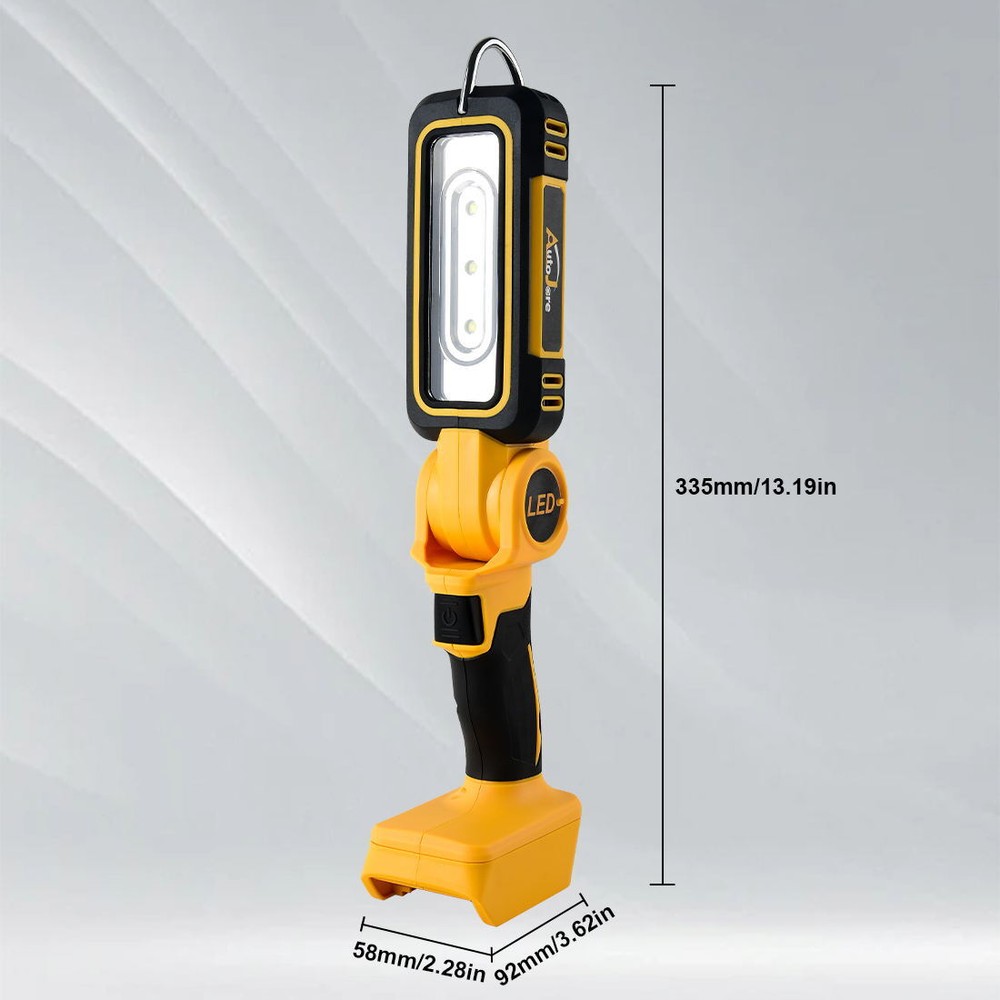 Cordless LED Pivoting Work Light For DeWALT LED 20V 20Volt MAX Flashlight TOOLS
