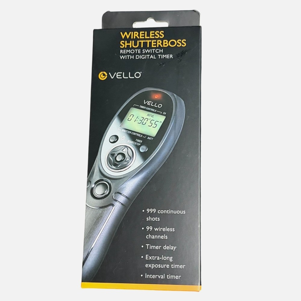 Vello Wireless ShutterBoss Remote Switch Digital Timer RCW-3-S2 Sony Multi-Termi