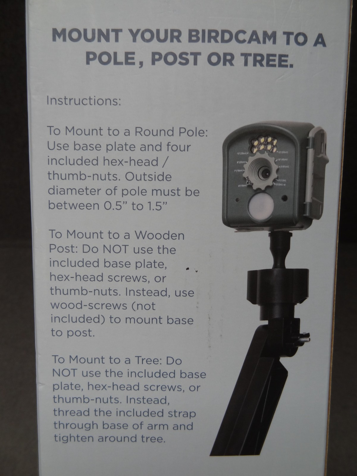 NEW Wingscapes BirdCam Bird Wildlife Camera Mount Mounting Arm Motion-Activated