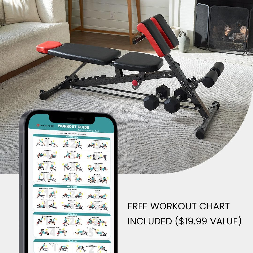 Finer Form Multi-Functional Weight Bench for Full Body Workouts