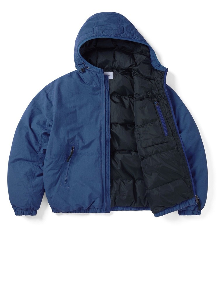 thisisneverthat Down Puffer Jacket Mens Small Blue Full Zip