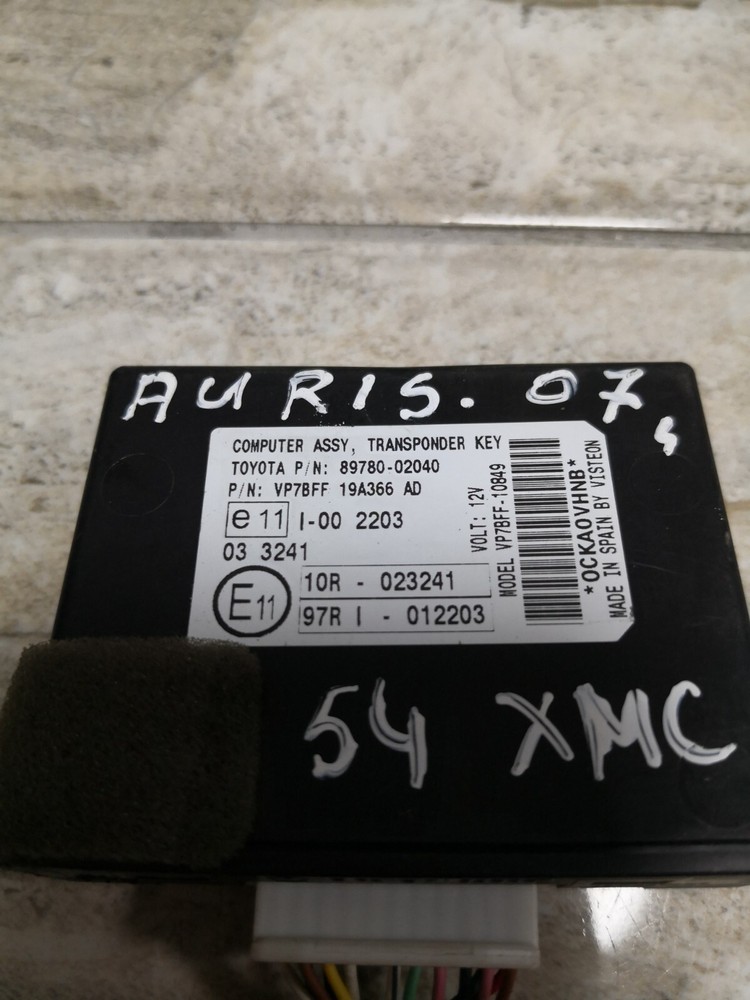 Toyota Auris 2007/Immobilizer control unit module/8978002040