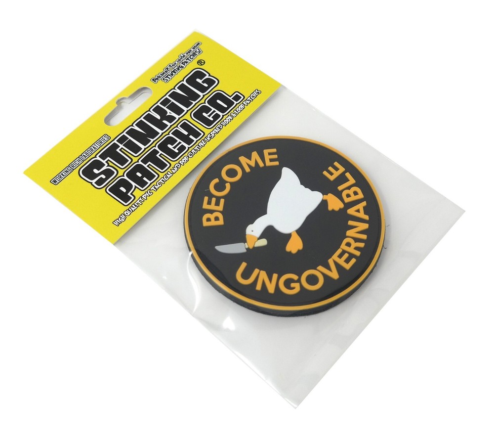 Become Ungovernable Goose with Knife PVC Hook and Loop Tactical Morale Patch