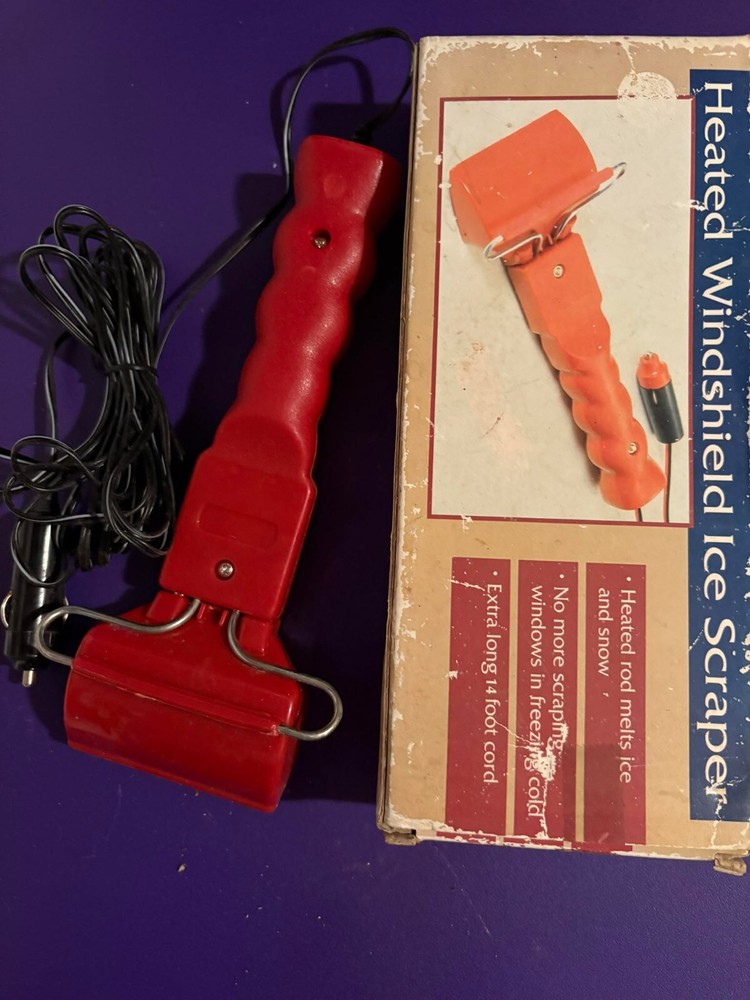 Heated Windshield Ice Scraper Vintage