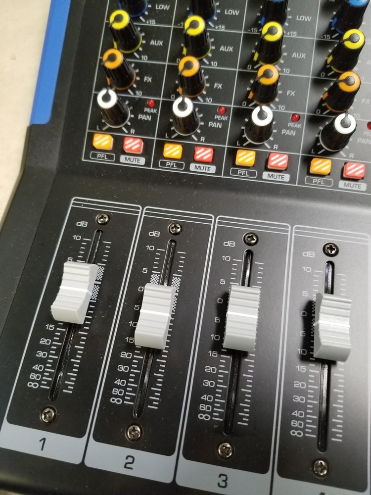 Pyle PMXU46BT 4 Ch. Studio DJ Controller Audio Mixer w/ Equalizer