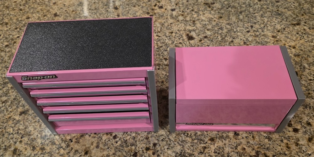 Snap-On - Micro Roll Cab BOTTOM & TOP chest "SET" Mini Tool Box Pink