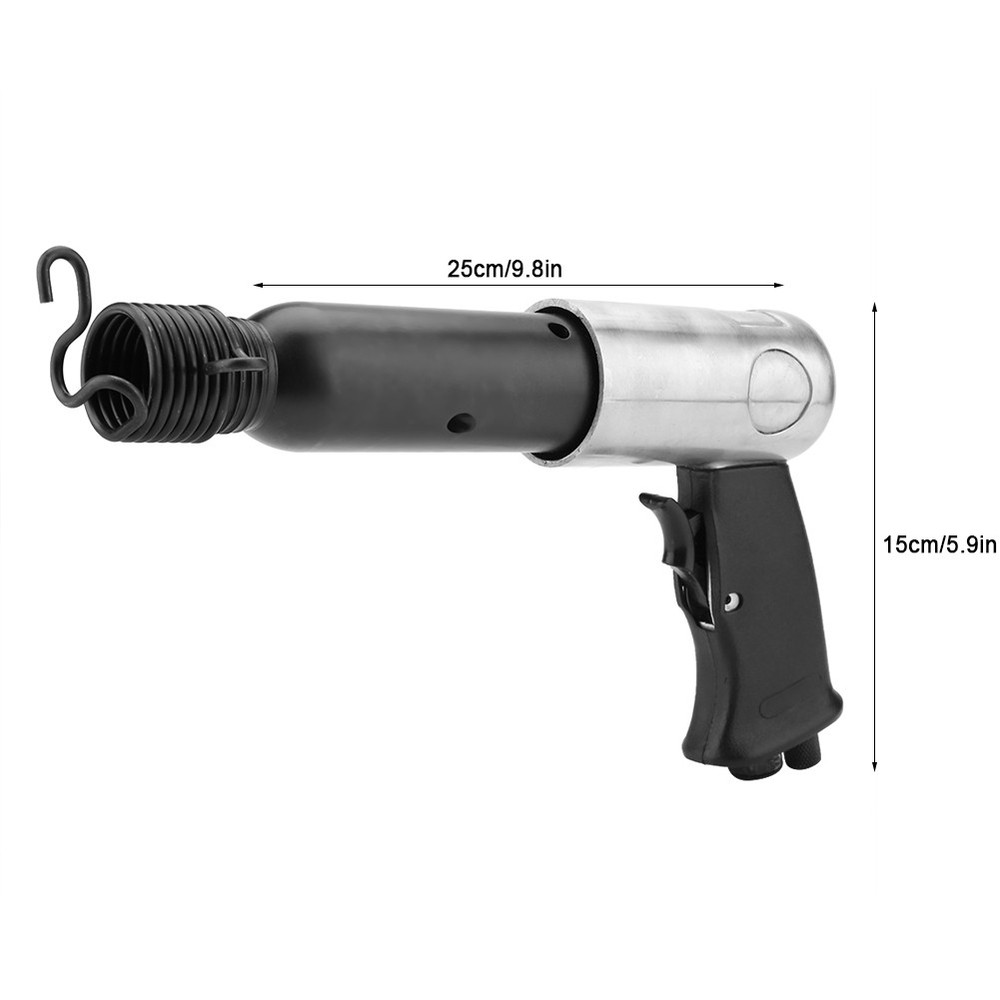 250mm Heavy Duty Air Compressor Pneumatic Hammer with Chisel Bits Tool Kit NY