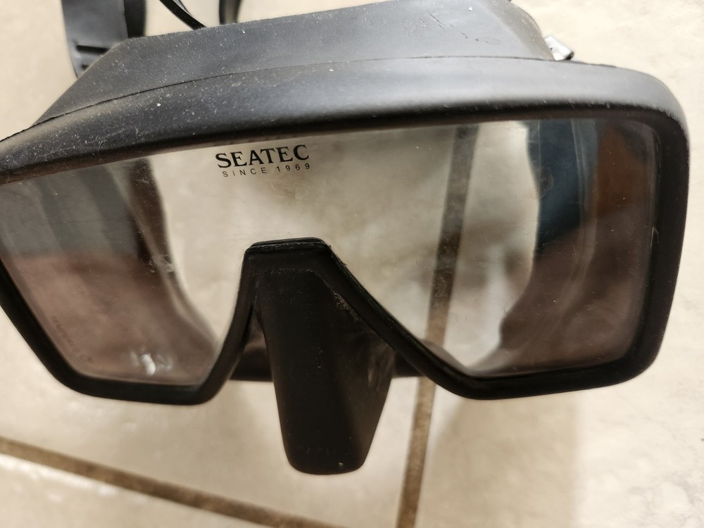 SEATEC Black Frameless Dive Mask Scuba