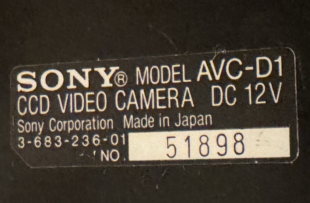 Sony AVC-D1 CCD Video Camera