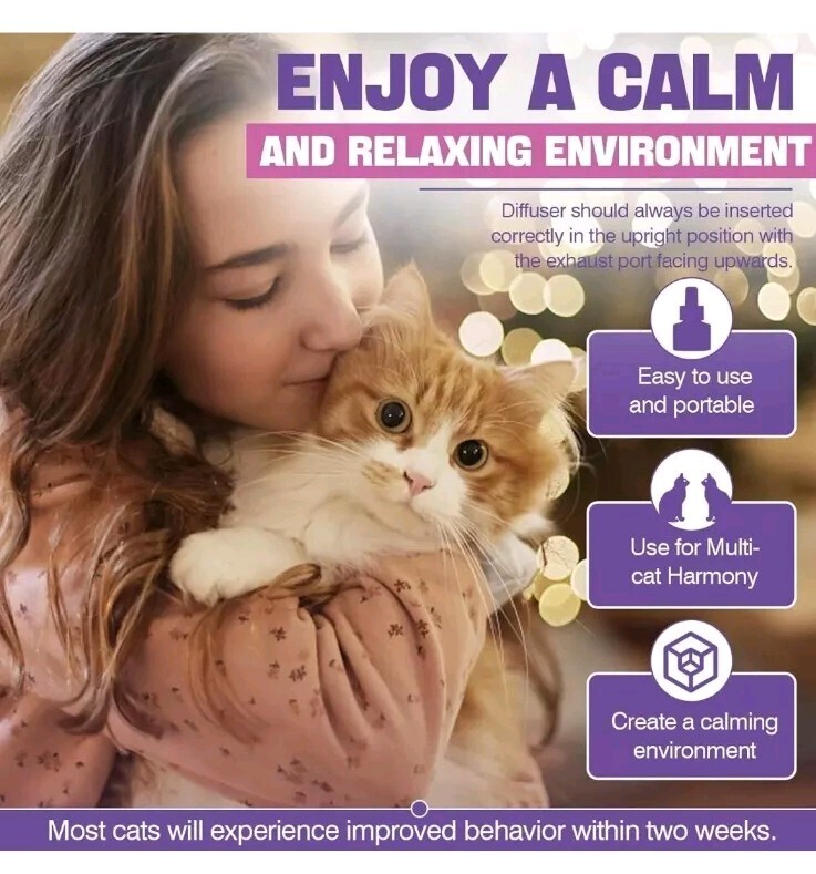 Cat Pheromones Calming Diffuser Refill 6 Pack Multicat 6 PACKs, Purple ,B1,9