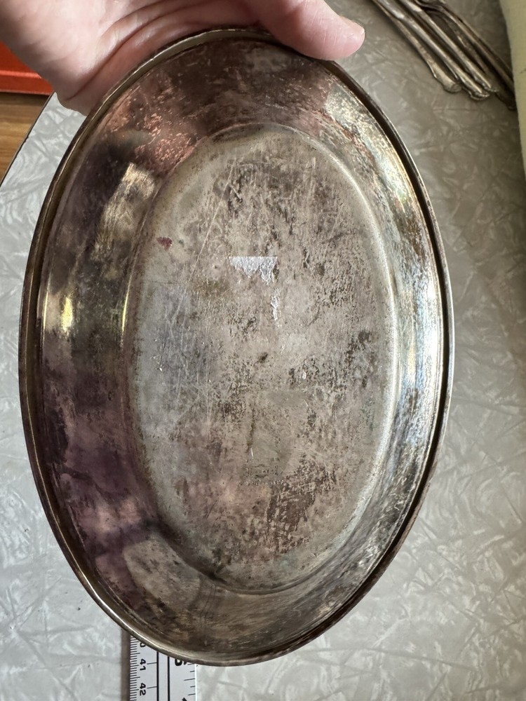 Nickle Silver Dish Bowl Oval wear brite