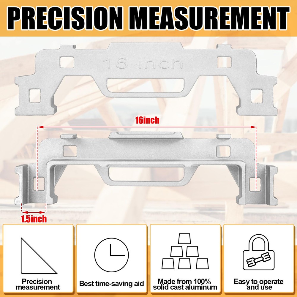 2 Pcs 16 Inch Framing Tools Framing Stud Layout Tool Cast Aluminum Stud Measu...