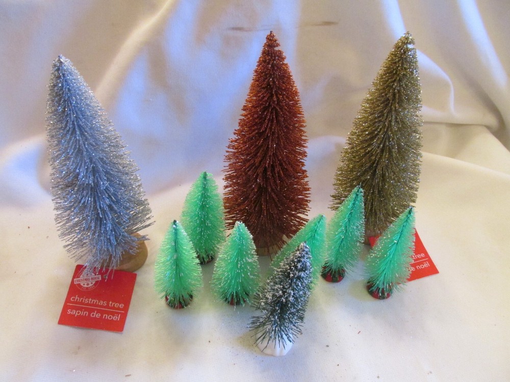 Glitter Bottle Brush Trees LOT