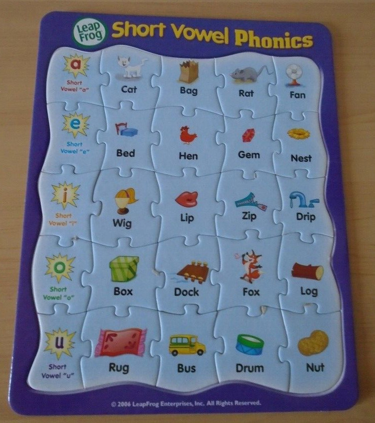 2006 LeapFrog SIX Tray Puzzles Learning Alphabet ABCs/Math