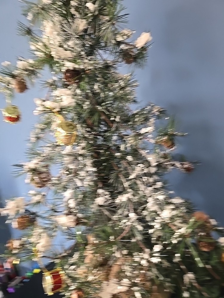 Tabletop Artificial Snowy Pine Christmas Tree 33"