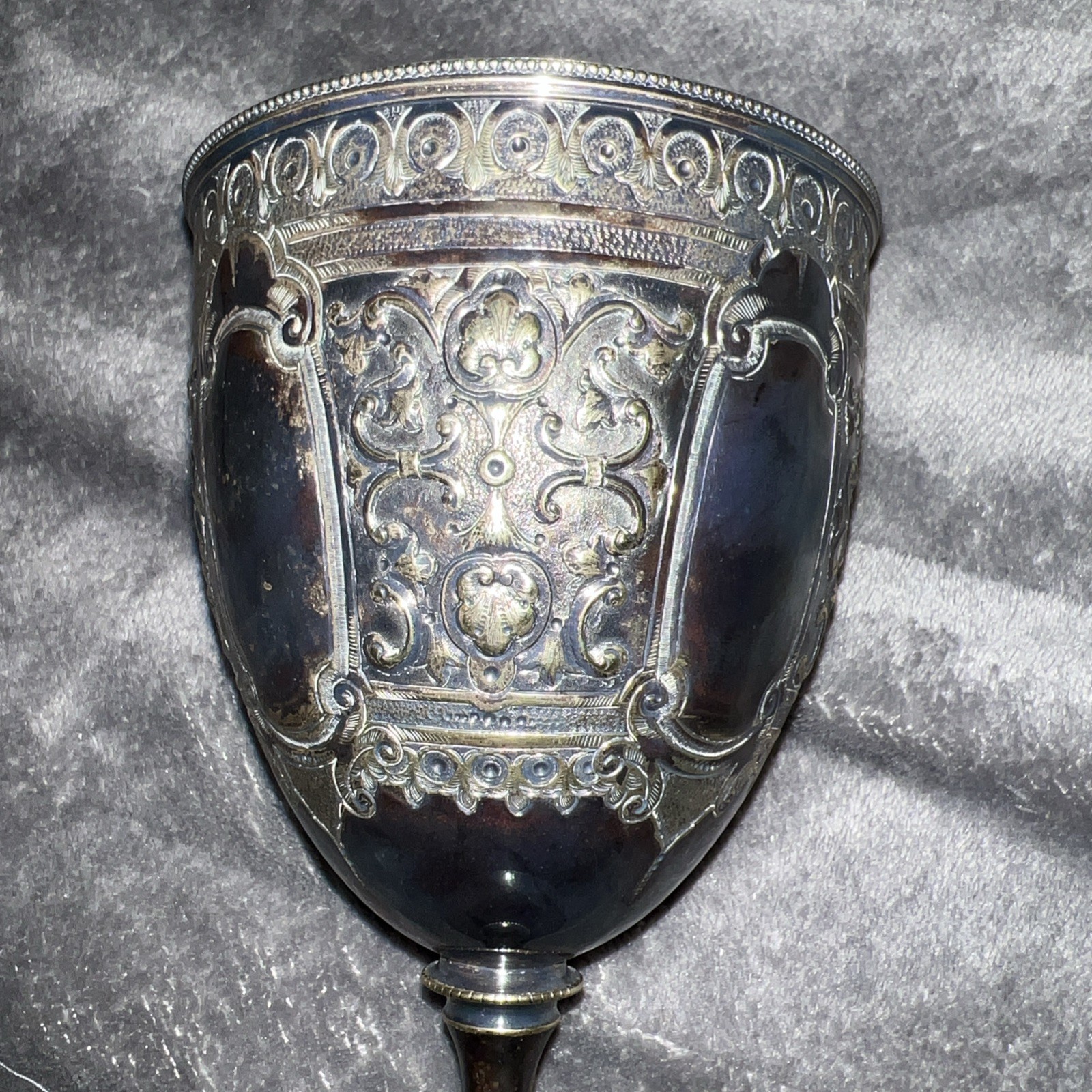 Antique Silver Plated(?) Church Goblet/Chalice Engraved xxster & Son 2693