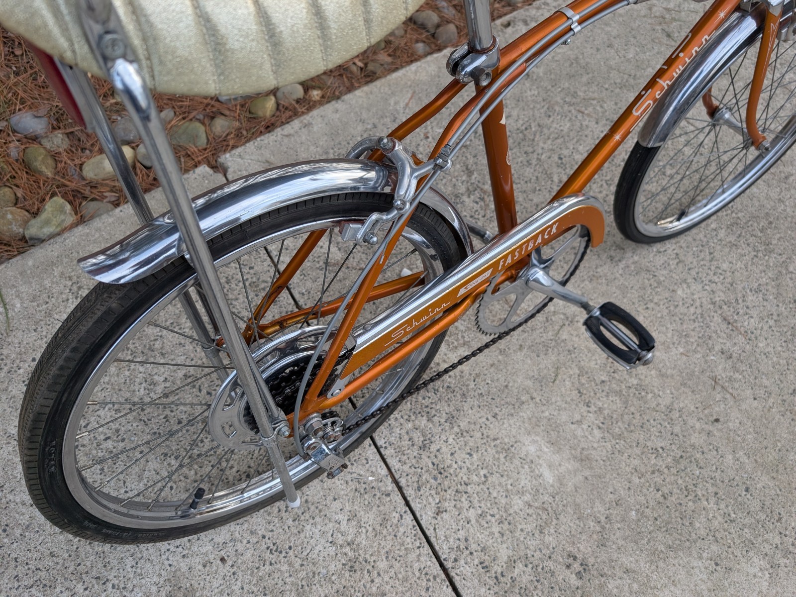 SCHWINN 1966 COPPERTONE Bicycle 5 speed FASTBACK STINGRAY 20 inch Bike ORIGINAL