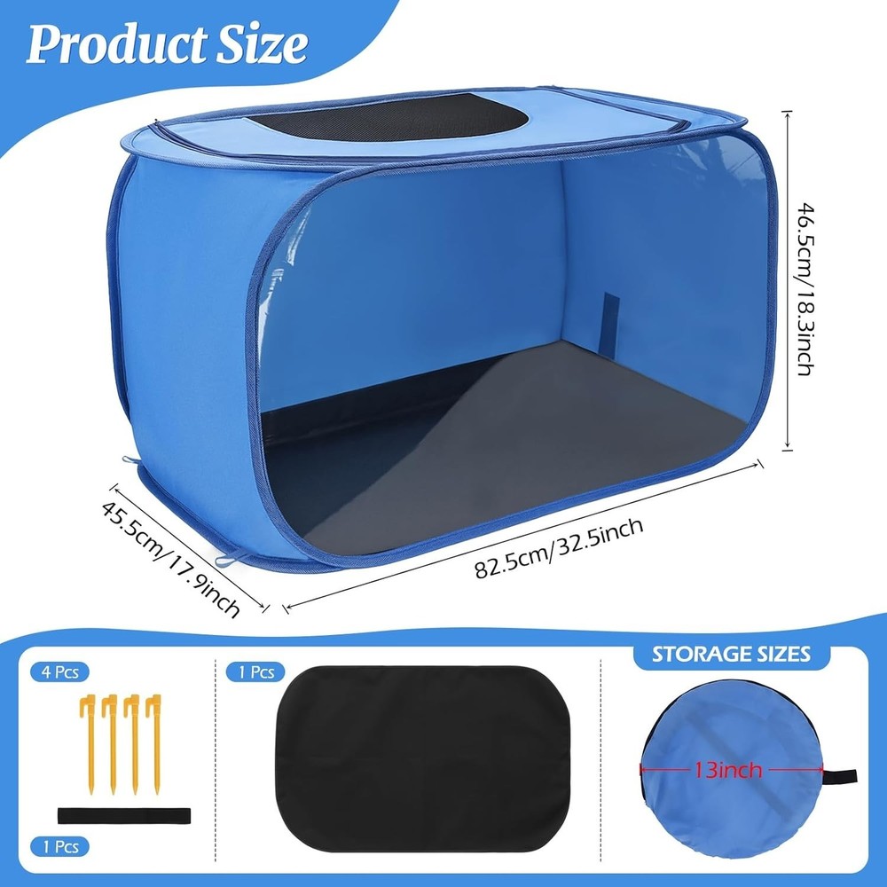 Chicken Brooder Box for Chicks, Pop Up Chick Brooder Kit with Clear Window, W...