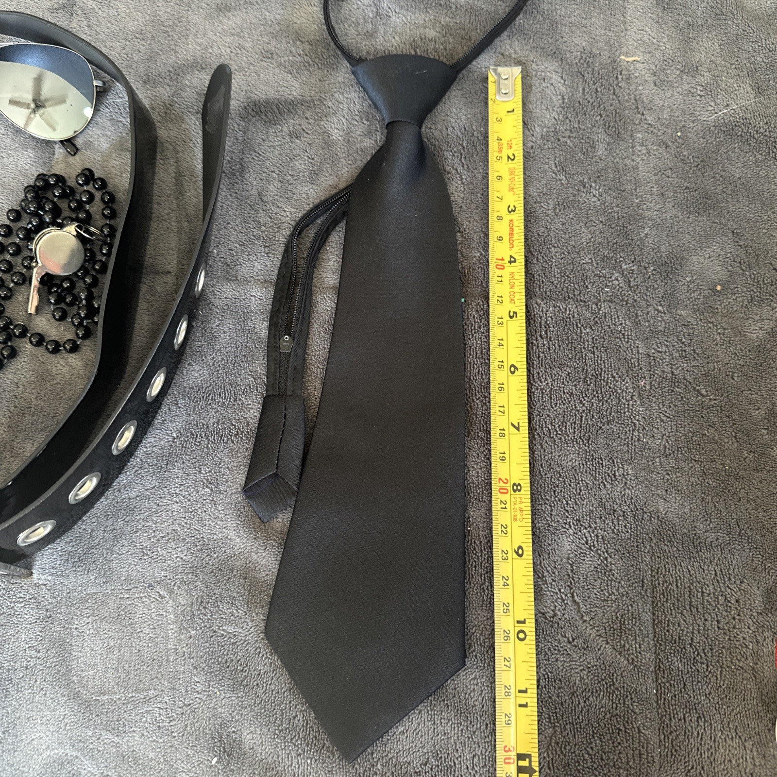 Halloween Police Officer Costume Adjustable Tie Belt Adult Woman Whistle