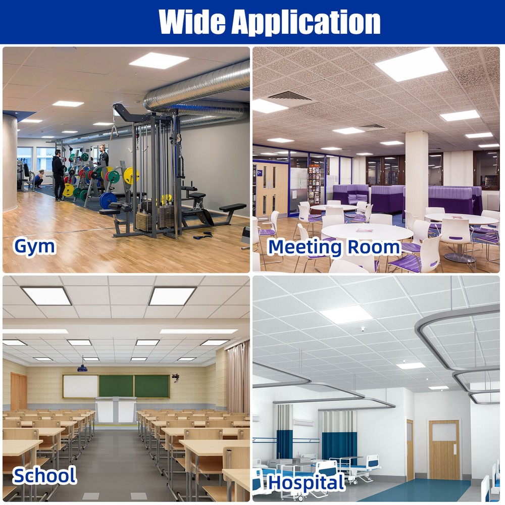 4 Pack 45Watt 2x2 Ft LED Panel Light, 5000K White , Recessed Drop Ceiling Lights